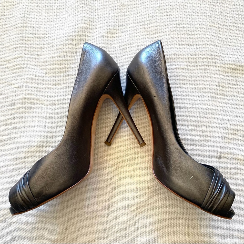 Giuseppe Zanotti Metallic Peep-toe Heels - Picture 3 of 10